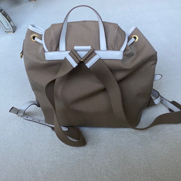 Prada authentic canvas logo backpack white tan - Picture 3 of 3